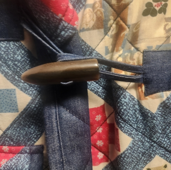 Tasha Polizzi Collection Patchwork Quilted Duster Coat, L - Picture 6 of 9